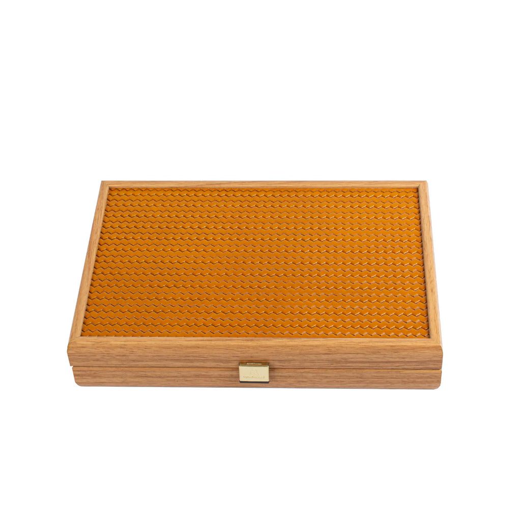 Manopoulos 12" Basket Mustard Brown White